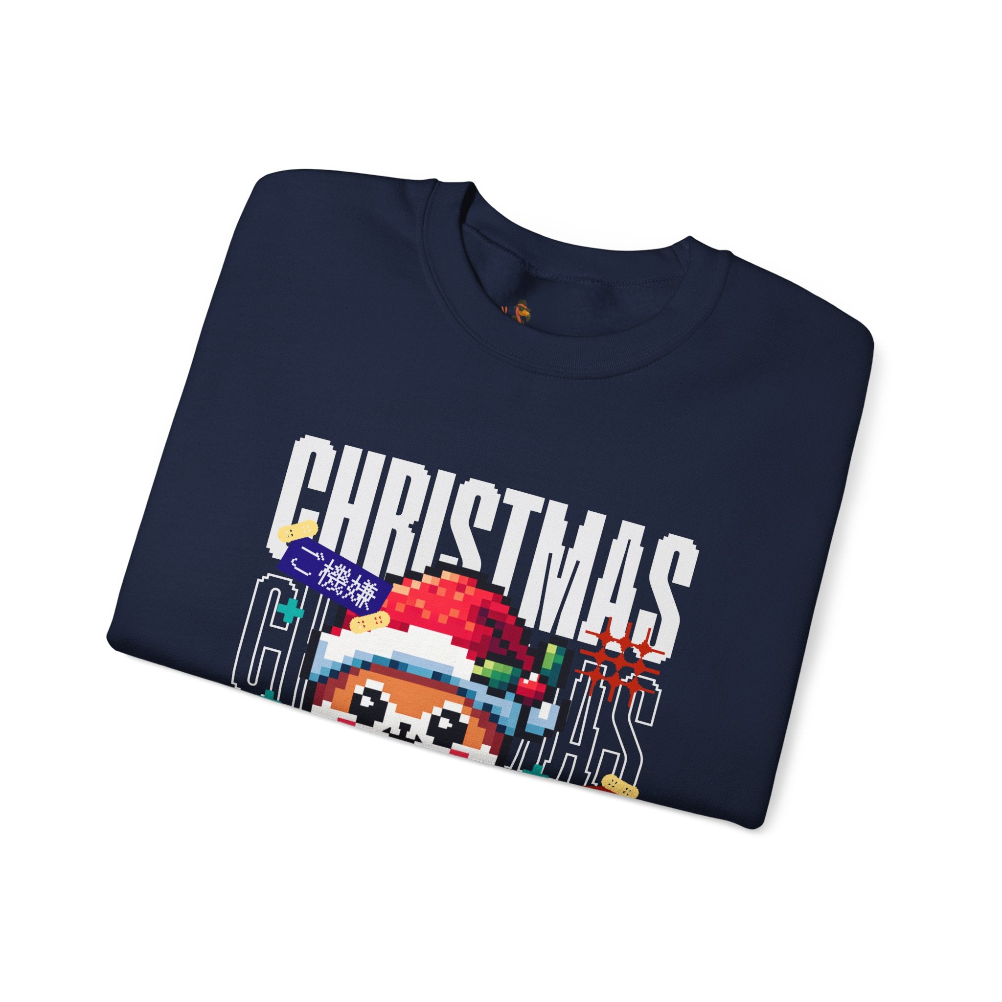 Christmas Pixel Shiba Inu Crewneck Ugly Sweatshirt