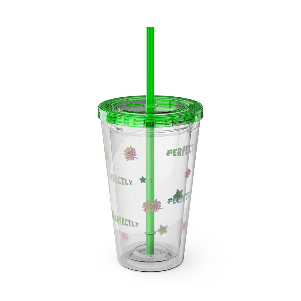Perfectly Pisces Zodiac Sunsplash Tumbler with Straw, 16oz