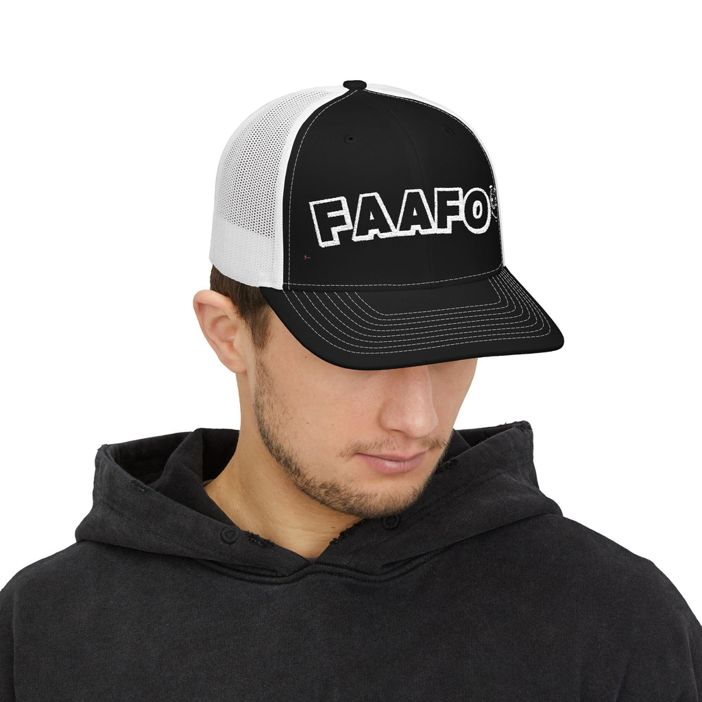 Bold FAAFO Logo Snapback Embroidered Trucker Cap