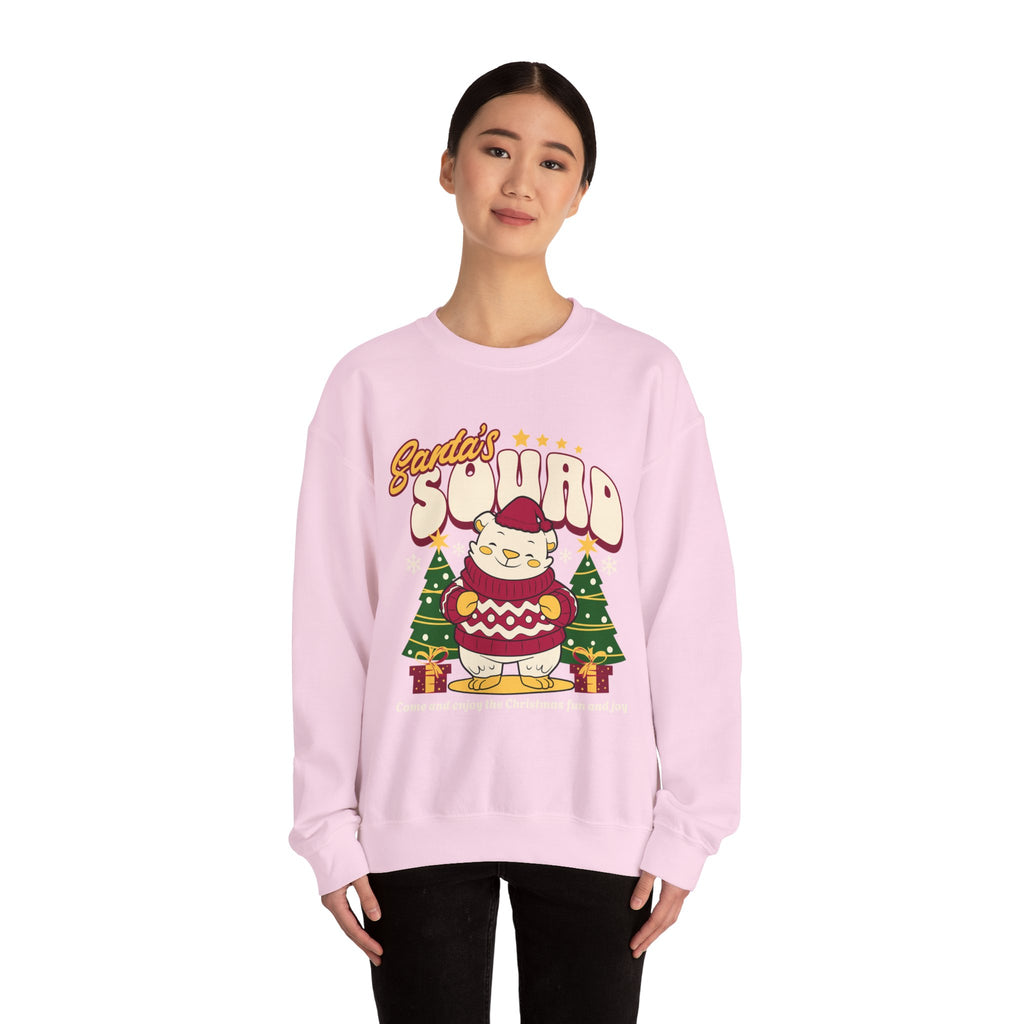 Santa’s Squad Bear bearing gifts Crewneck Ugly Sweatshirt