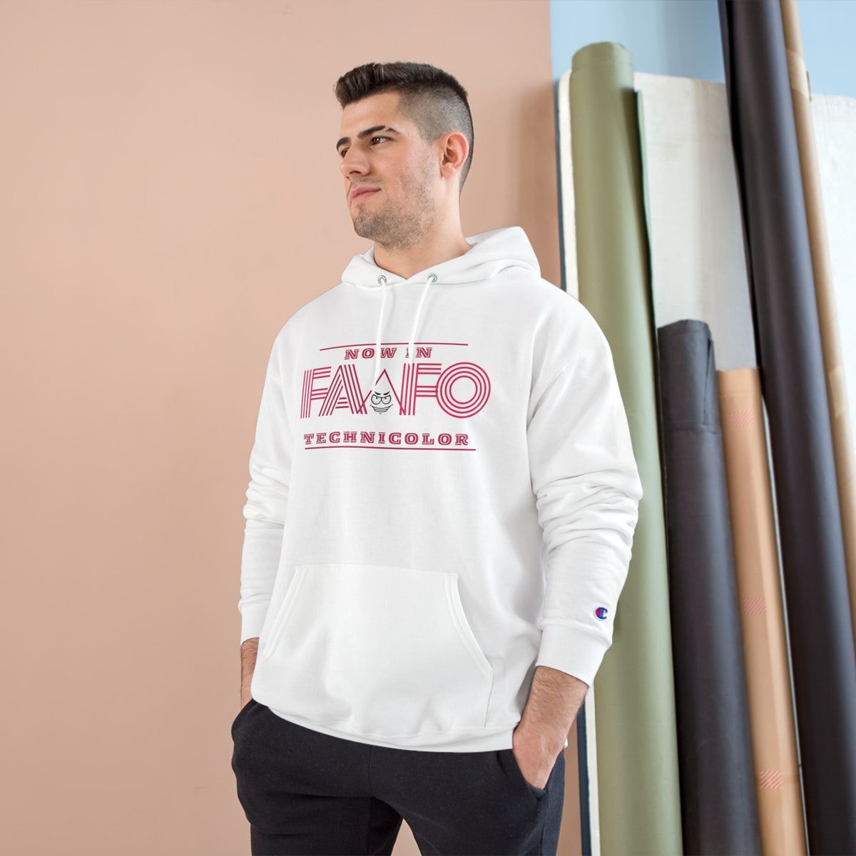 Now in Technicolor FAAFO Bold Champion Hoodie
