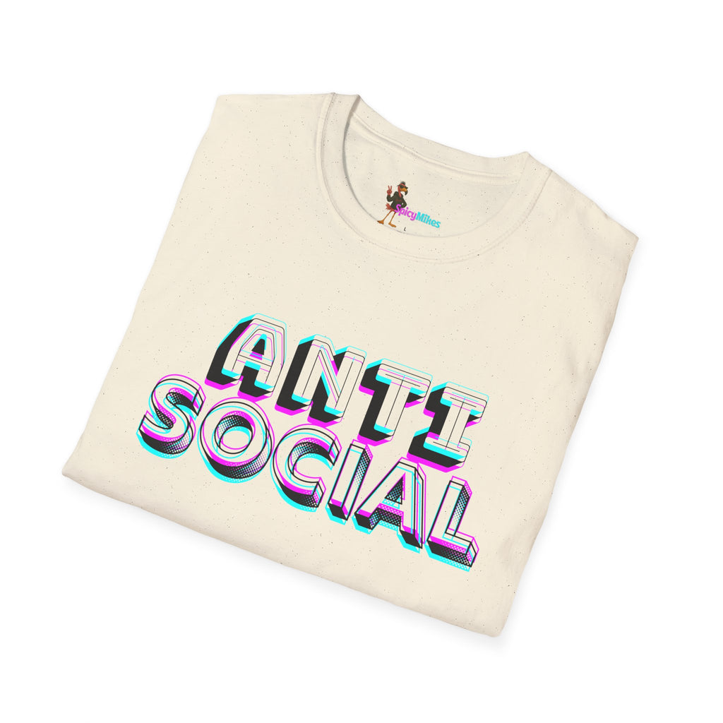 Anti Social Schizm  3D Text Graphic Tee