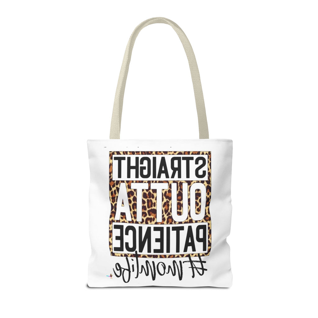Straight Outta Patience #MomLife  Leopard Tote Bag Funny Mom Gift