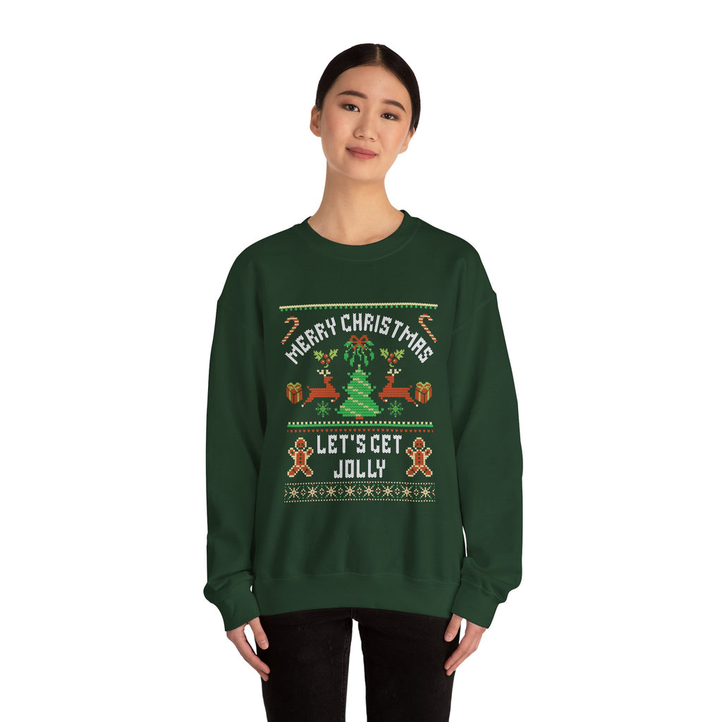 Christmas 'Let's Get Jolly' Crewneck Ugly Sweatshirt