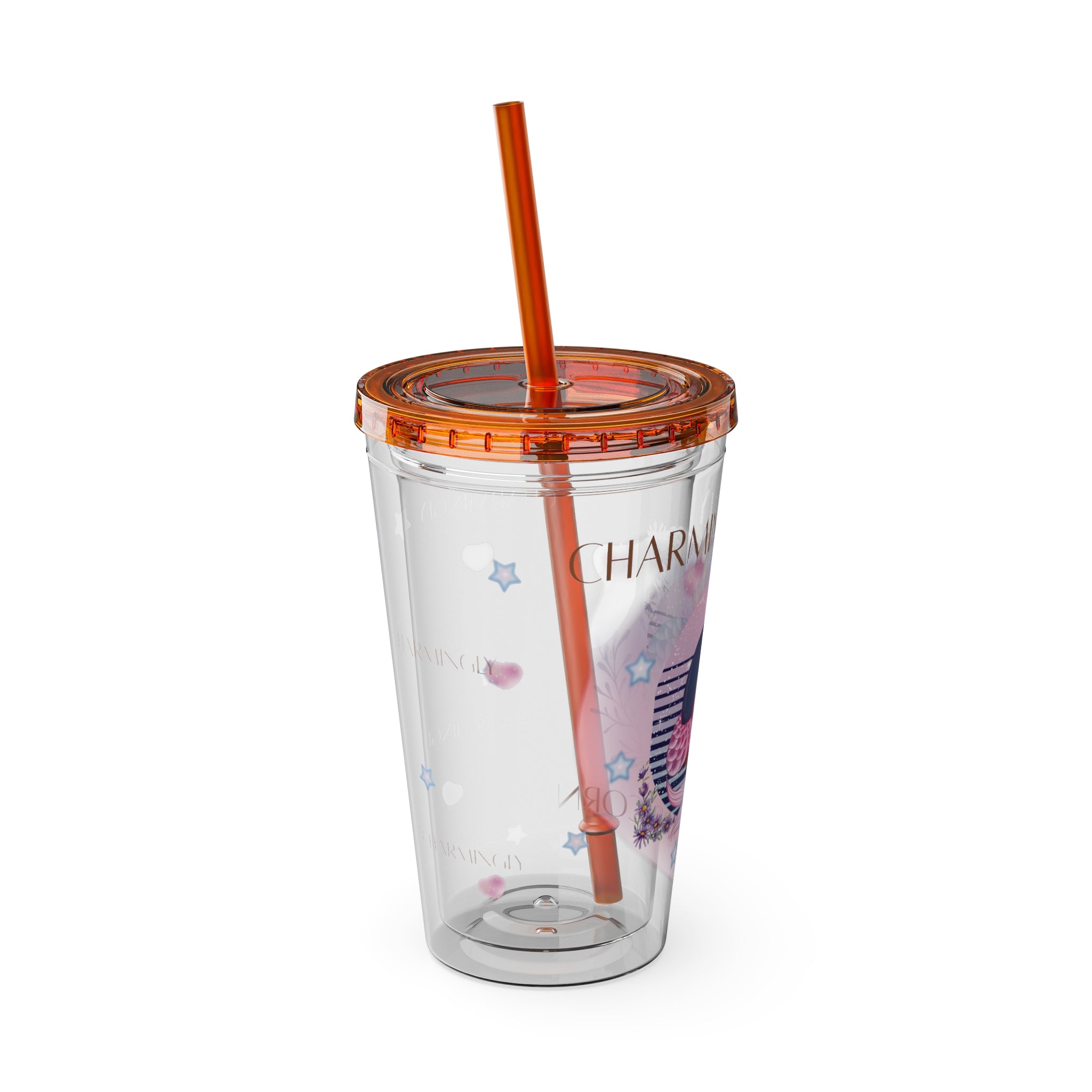 Charmingly Capricorn Zodiac Sunsplash Tumbler with Straw, 16oz