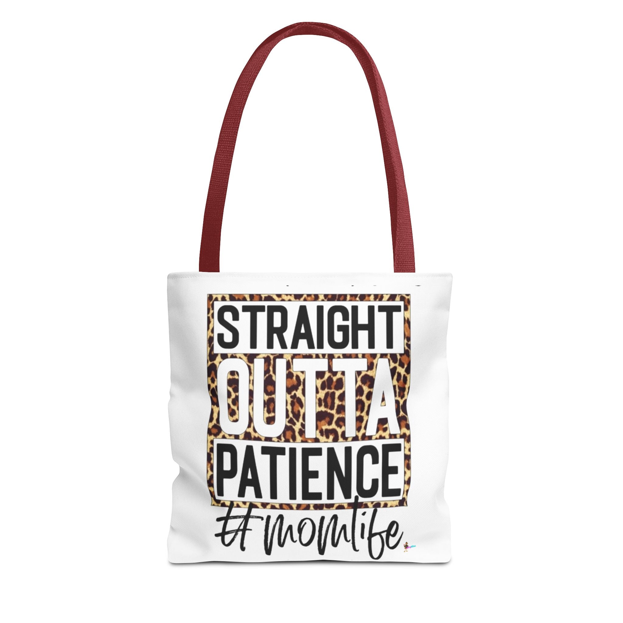 Straight Outta Patience #MomLife  Leopard Tote Bag Funny Mom Gift
