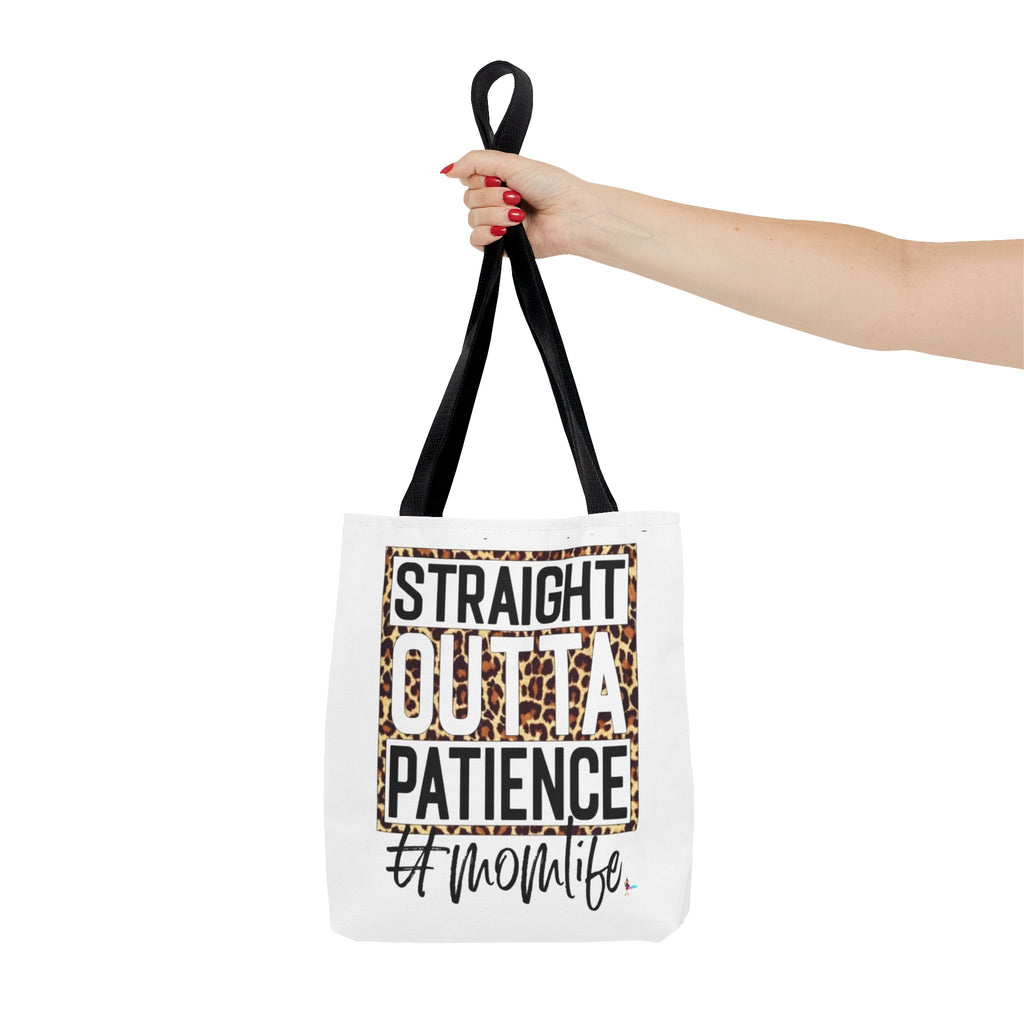 Straight Outta Patience #MomLife  Leopard Tote Bag Funny Mom Gift