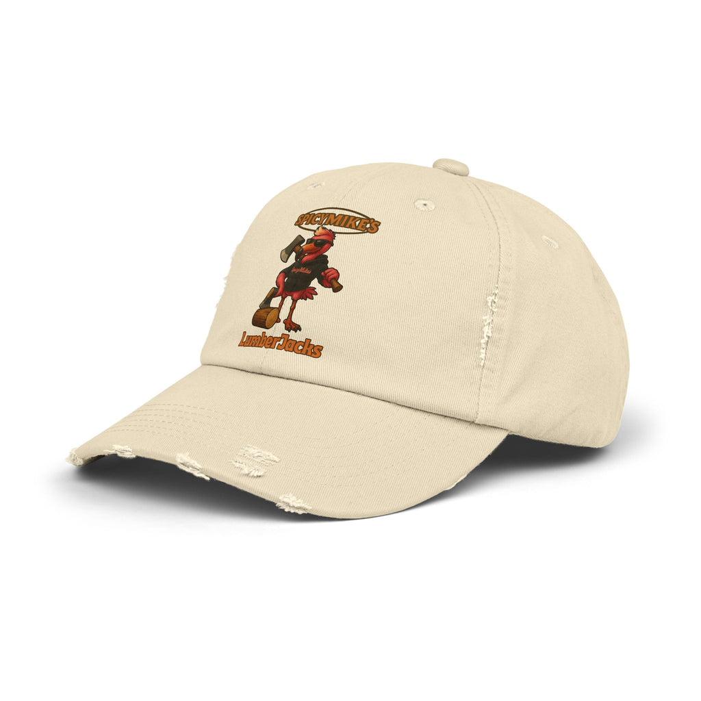 SpicyMike Wood Chop Lumberjack Distressed Cap