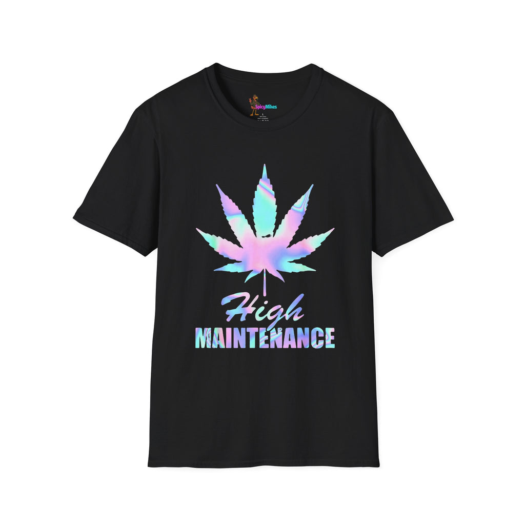 High Maintenance Pastel Tie-Dye Cannabis Leaf Tee
