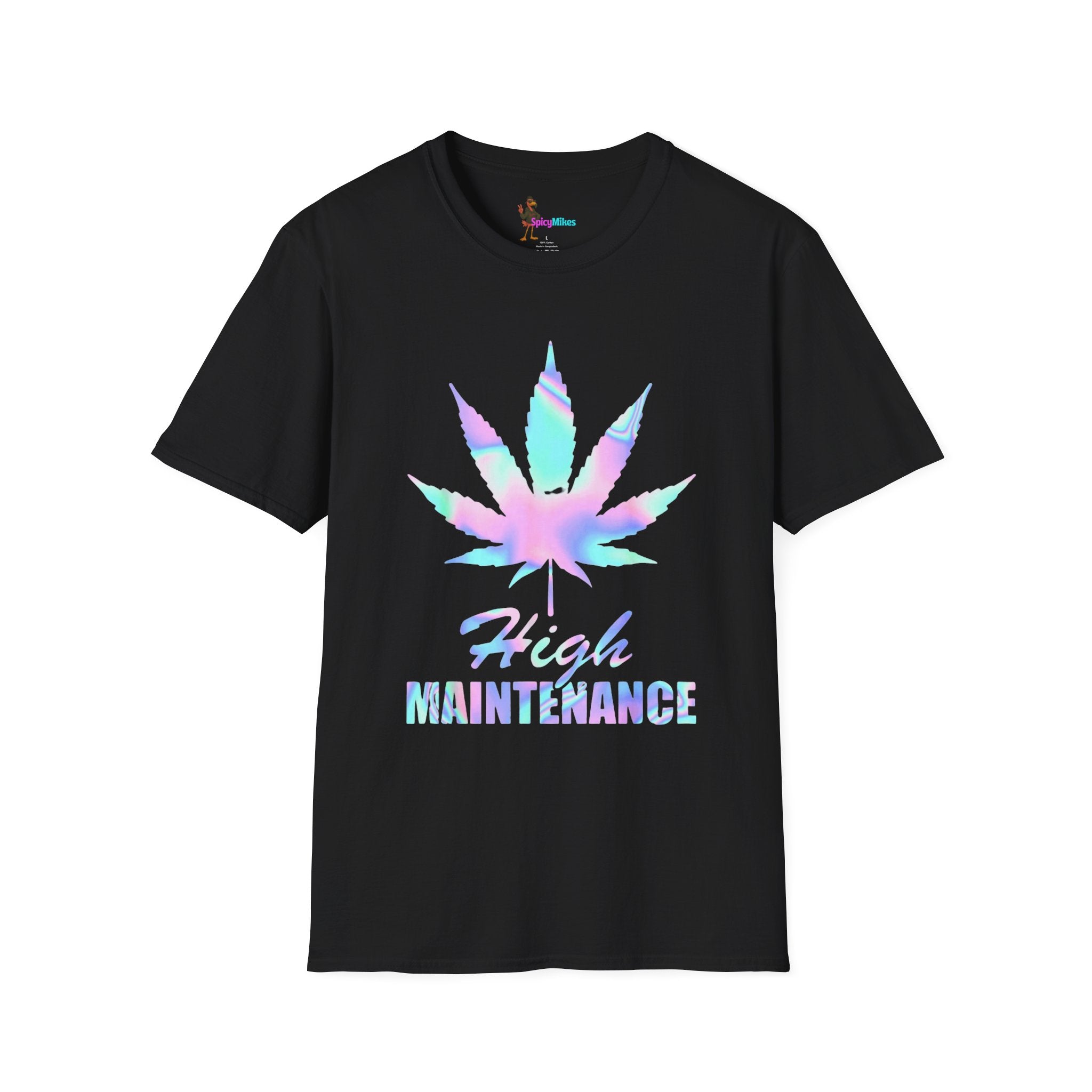 High Maintenance Pastel Tie-Dye Cannabis Leaf Tee