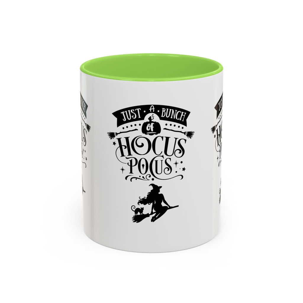 Halloween Just A Bunch Of Hocus Pocus Colored Rimmed Mug