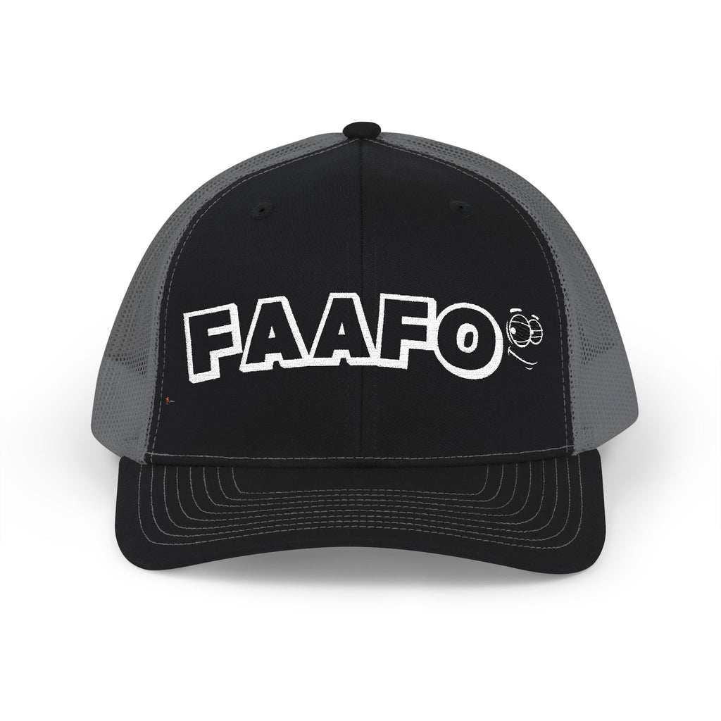 Bold FAAFO Logo Snapback Embroidered Trucker Cap