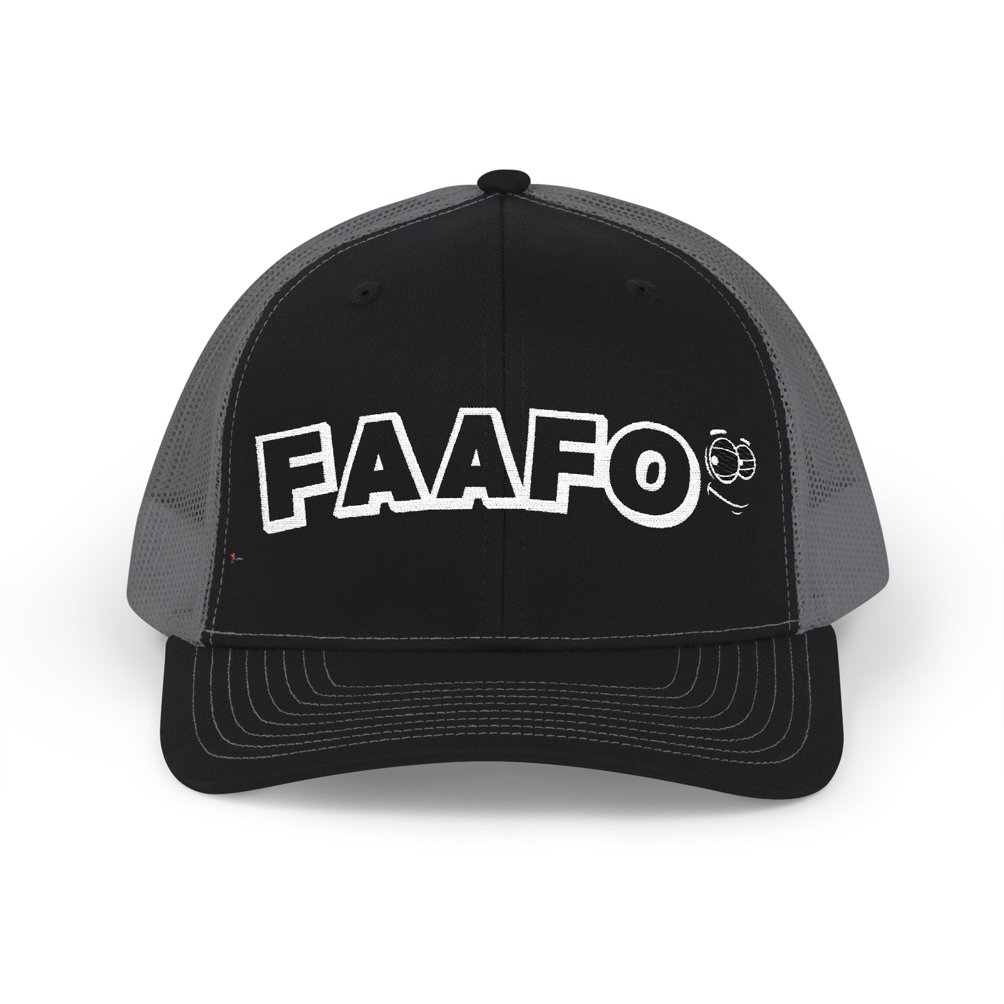 Bold FAAFO Logo Snapback Embroidered Trucker Cap