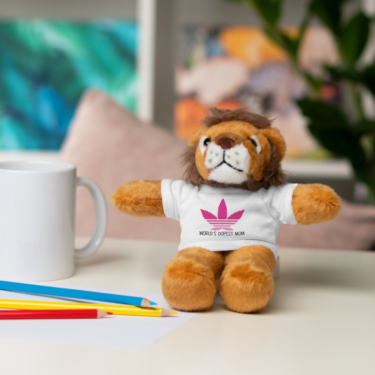 Teddy Bear – "World's Dopest Mom" Adult Plush with Tee for 420 moms