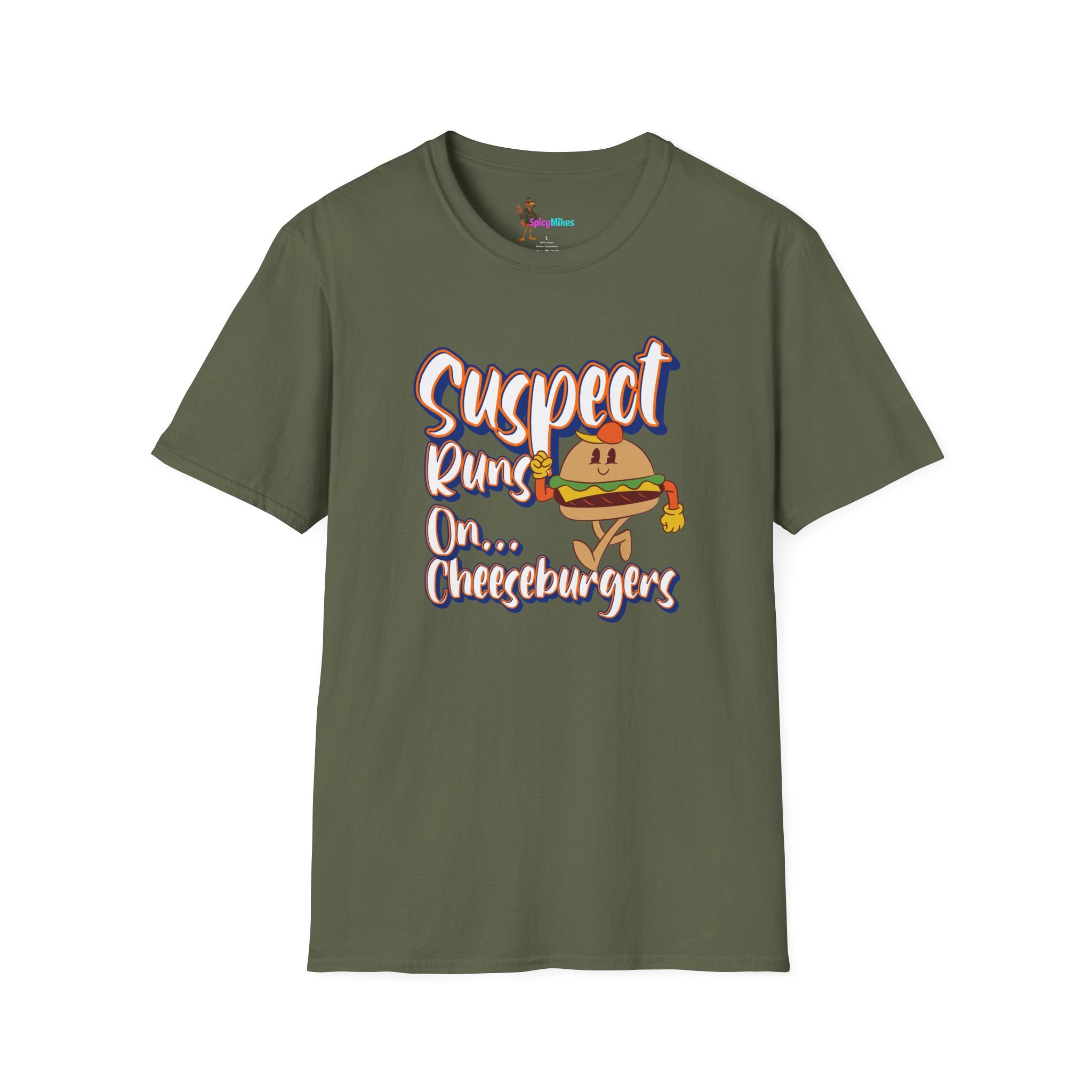 Suspect Runs On...Cheeseburgers Graphic Tee