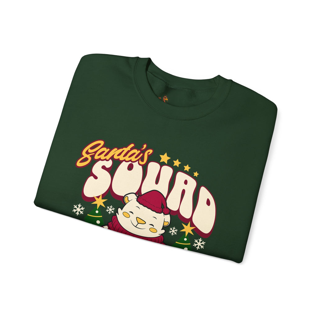Santa’s Squad Bear bearing gifts Crewneck Ugly Sweatshirt