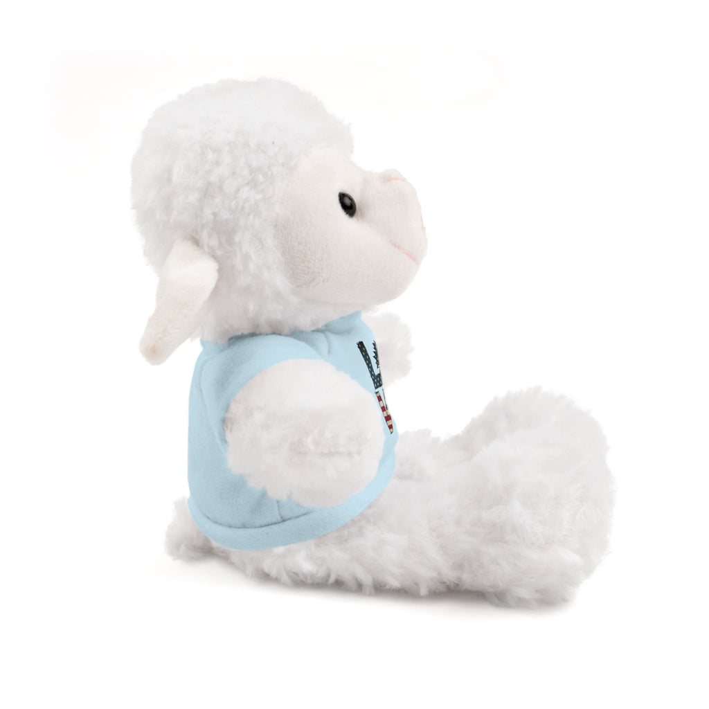 Patriotic 'LOVE' Plush Bear with Tee — Cute Stuffed Animal Gift