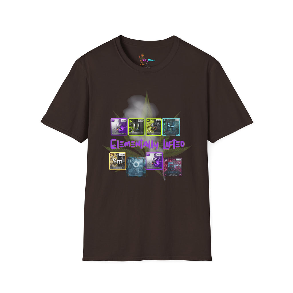 Elementally Lifted T‑Shirt — 420Vaporwave Element Cards Graphic Tee