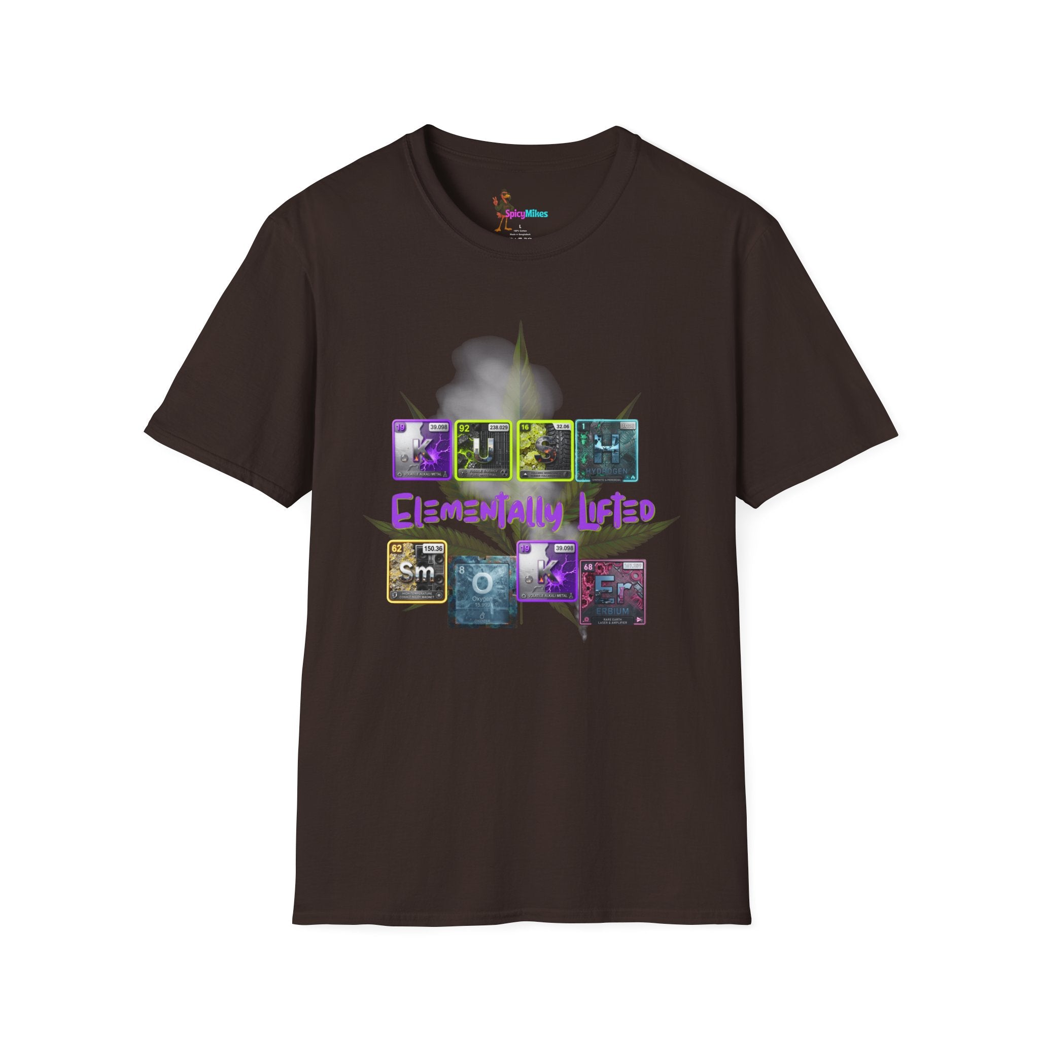 Elementally Lifted T‑Shirt — 420Vaporwave Element Cards Graphic Tee