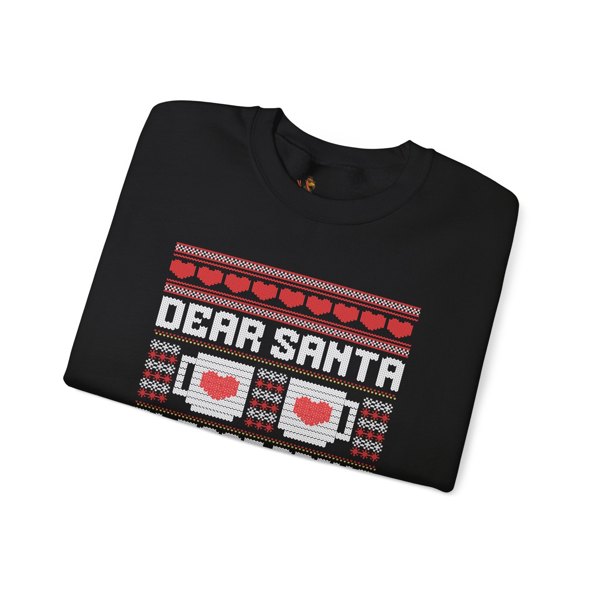 Dear Santa Please Bring Coffee Sweatshirt — Funny Christmas Coffee Crewneck