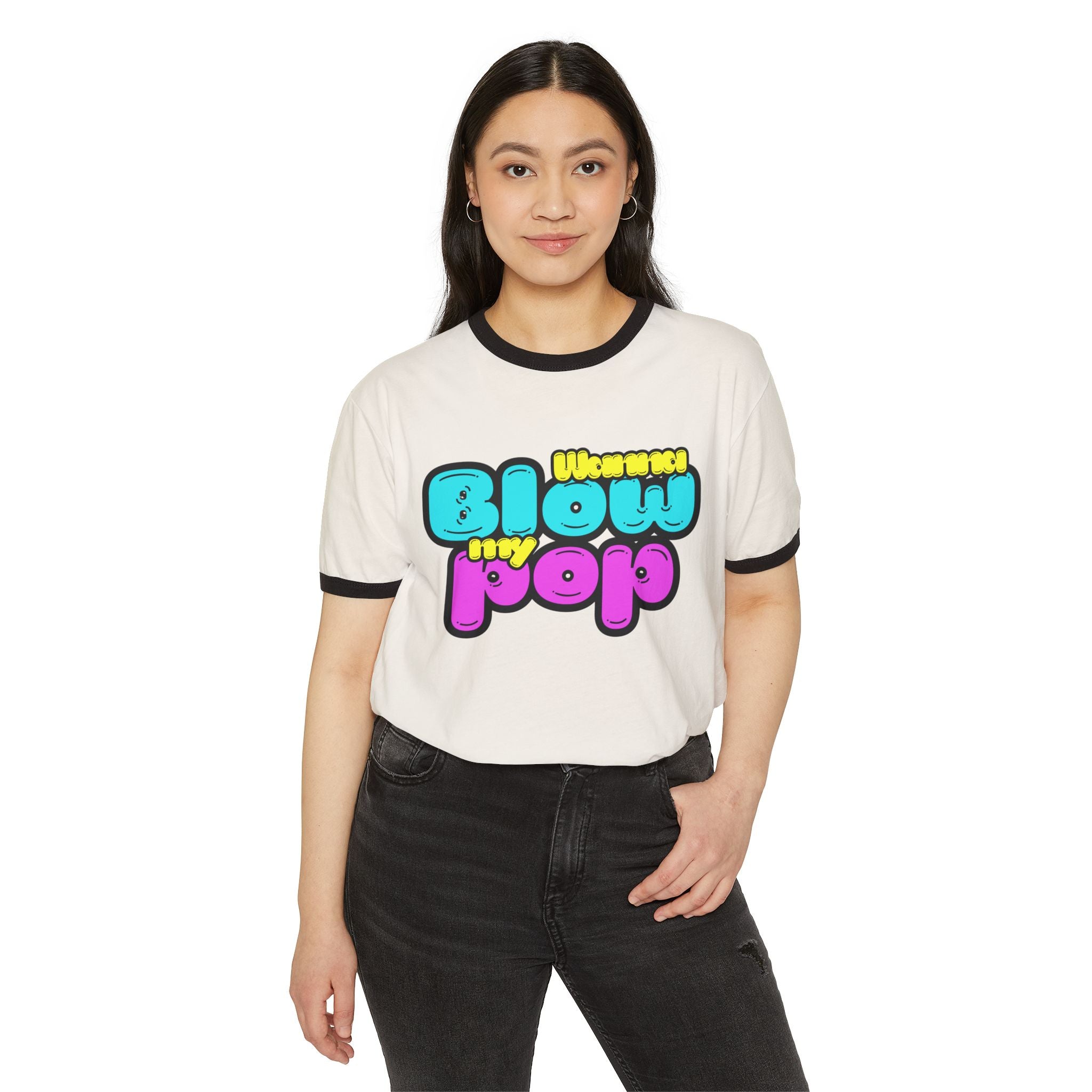 Wanna Blow My Pop Ringer T-Shirt