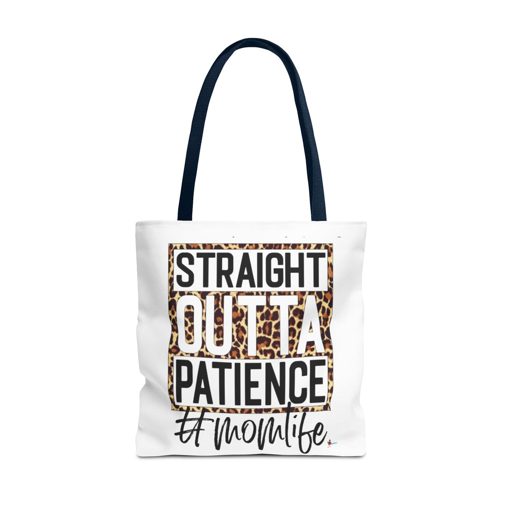 Straight Outta Patience #MomLife  Leopard Tote Bag Funny Mom Gift