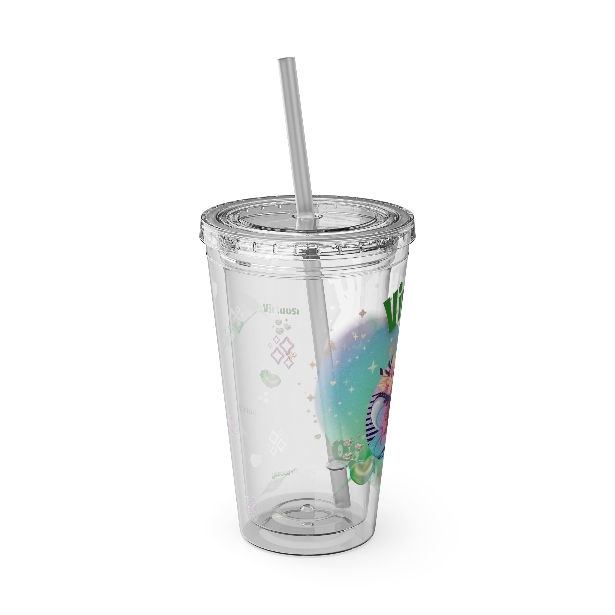 Virtuosly Virgo Zodiac Sunsplash Tumbler with Straw 16oz