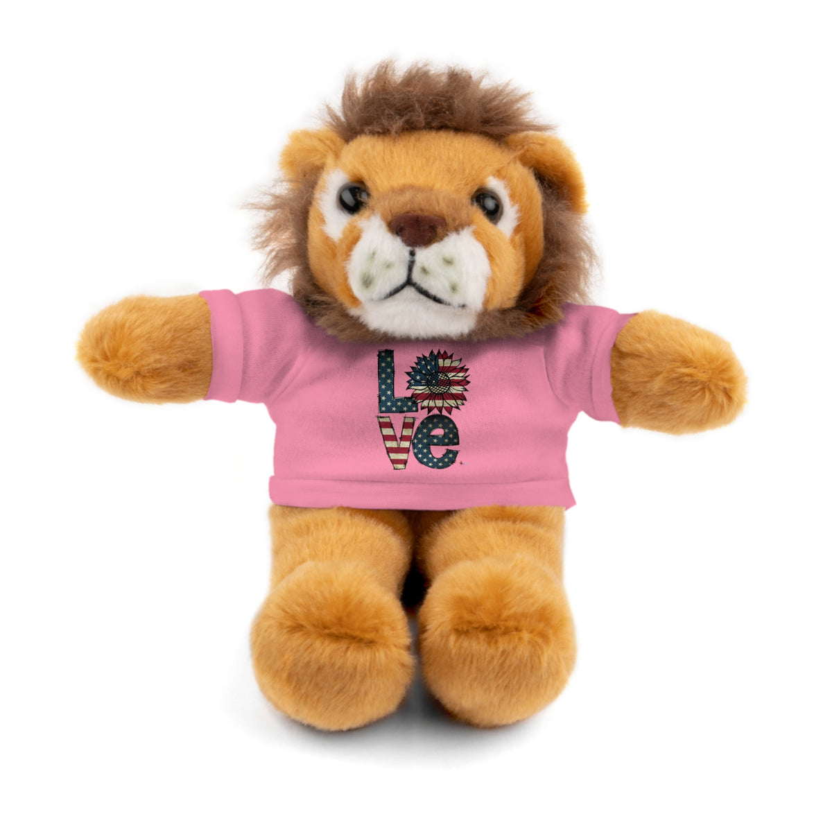 Patriotic 'LOVE' Plush Bear with Tee — Cute Stuffed Animal Gift