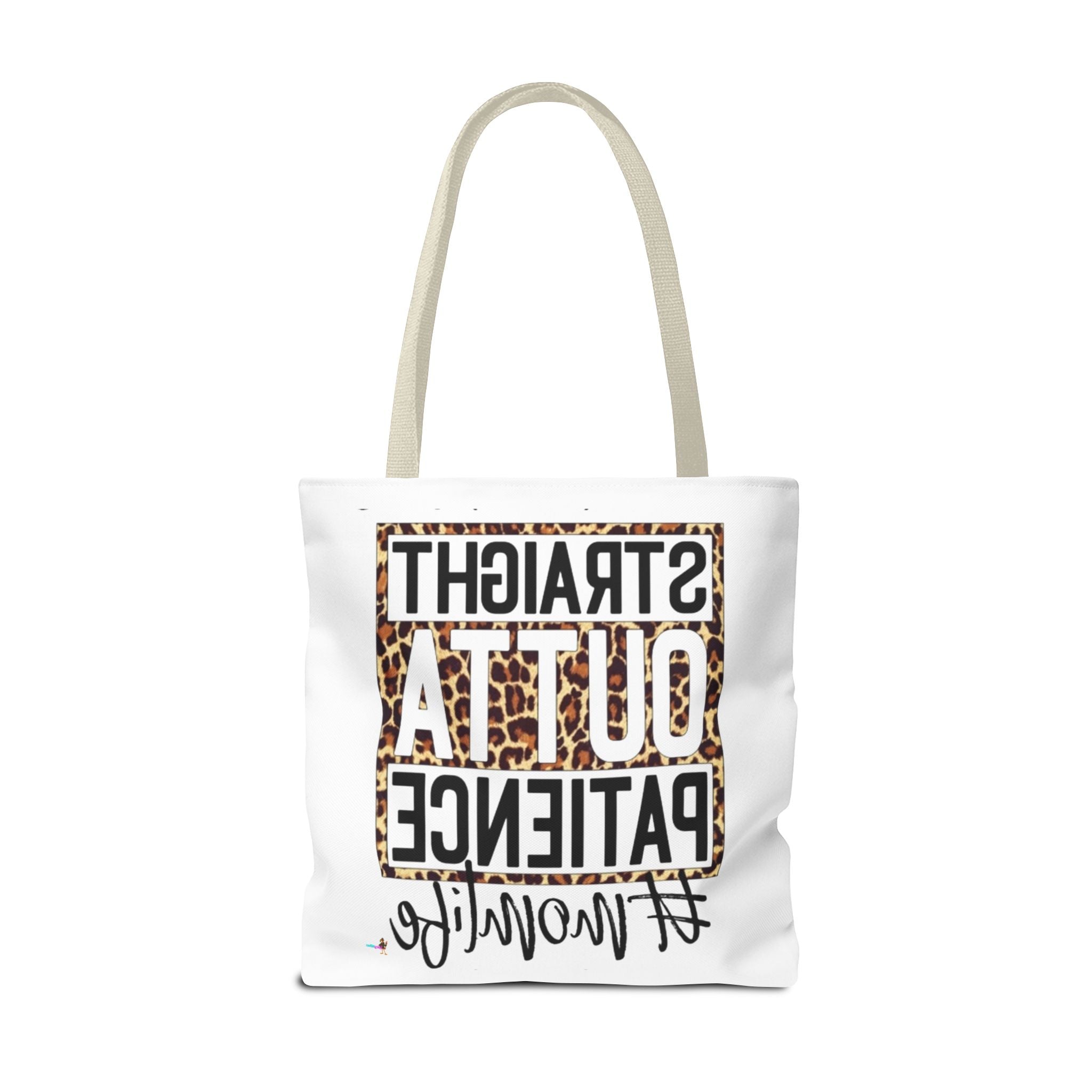 Straight Outta Patience #MomLife  Leopard Tote Bag Funny Mom Gift