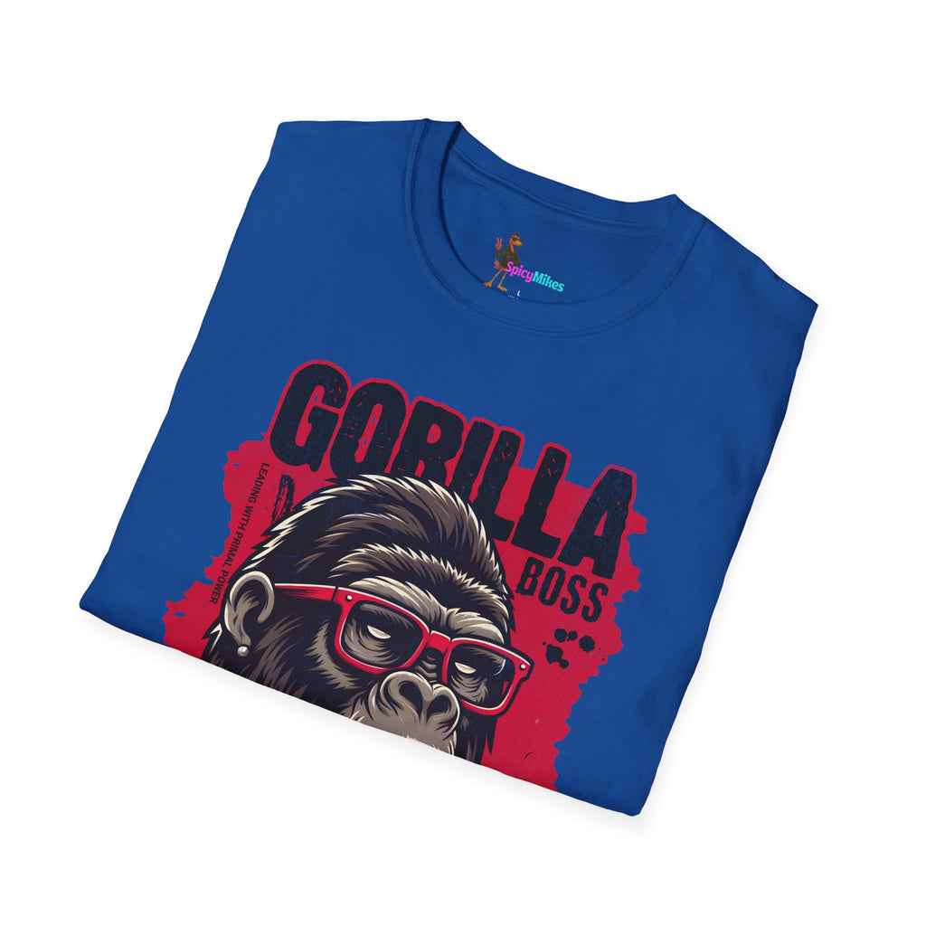 Gorilla Boss Style T-Shirt — Retro Ape with Sunglasses & Cigar Graphic