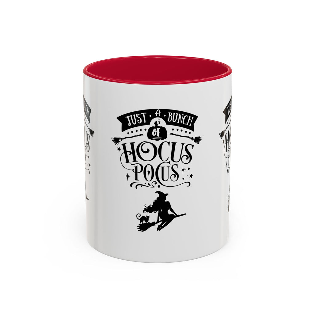 Halloween Just A Bunch Of Hocus Pocus Colored Rimmed Mug