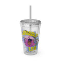 Lovably Leo Zodiac Sunsplash Tumbler with Straw 16oz