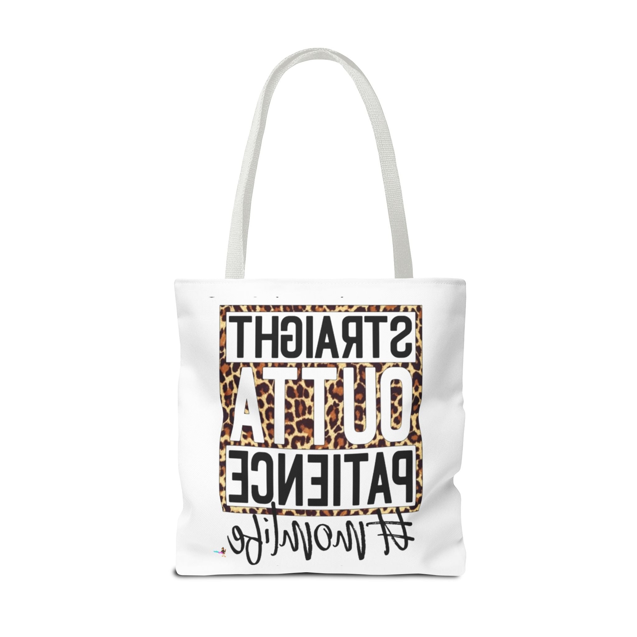 Straight Outta Patience #MomLife  Leopard Tote Bag Funny Mom Gift