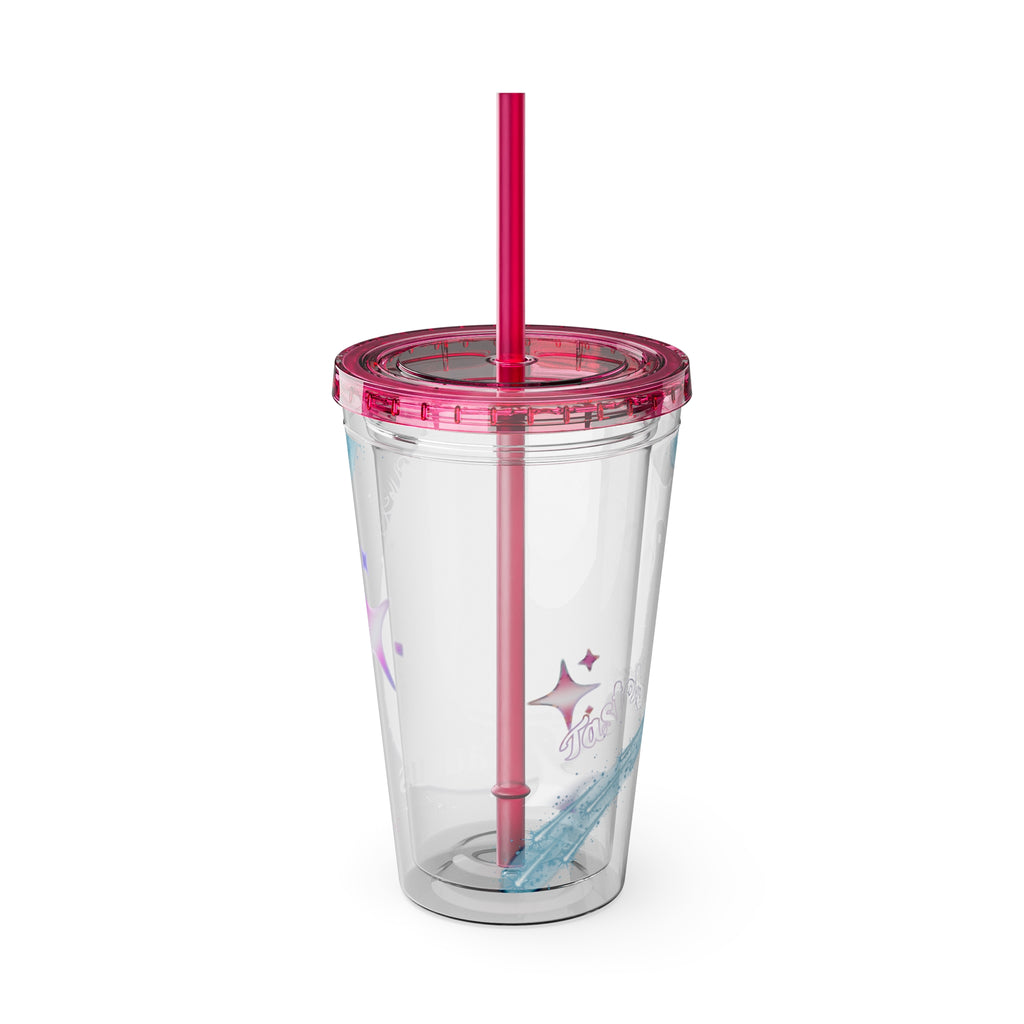 Tastefully Taurus Sunsplash Tumbler with Straw 16oz