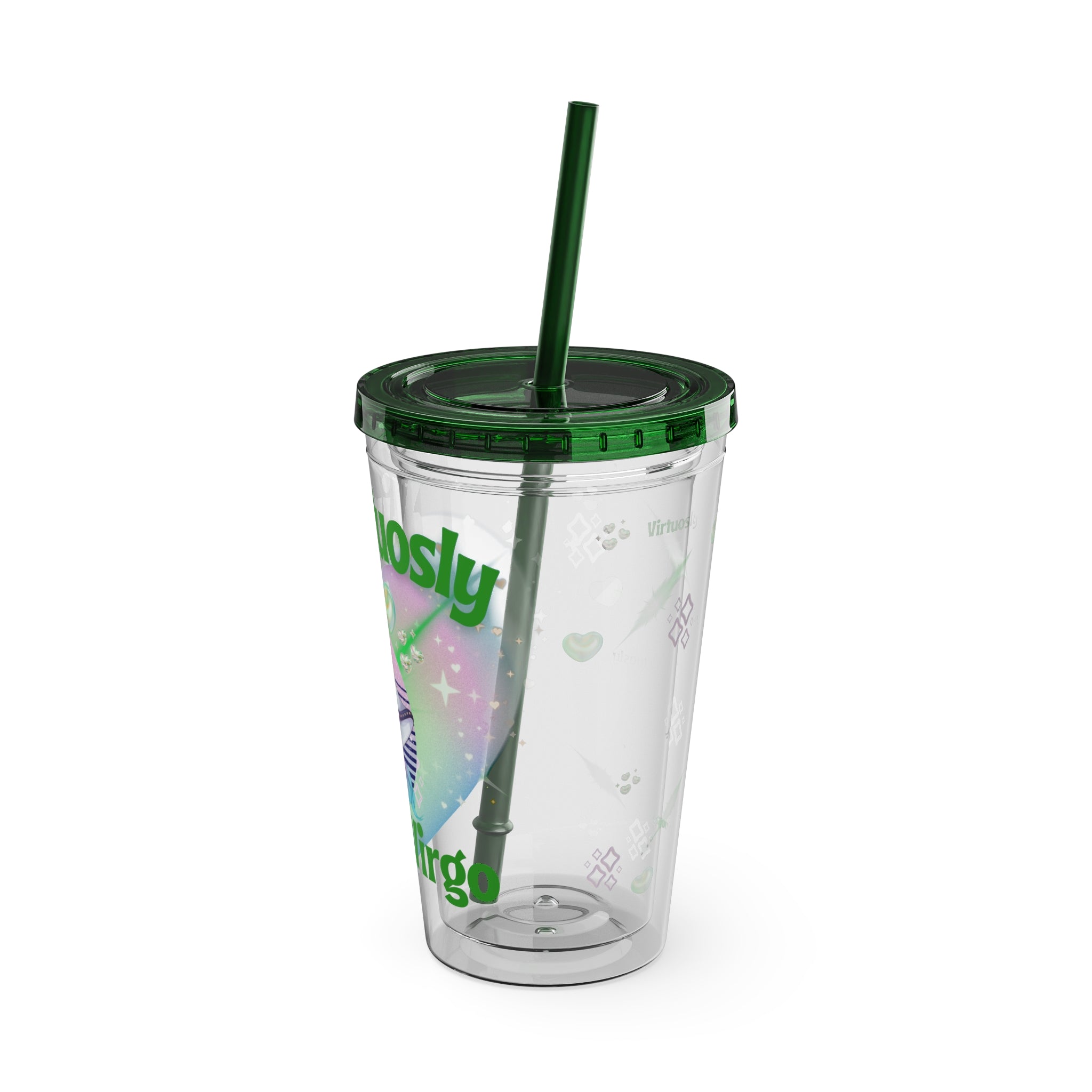 Virtuosly Virgo Zodiac Sunsplash Tumbler with Straw 16oz