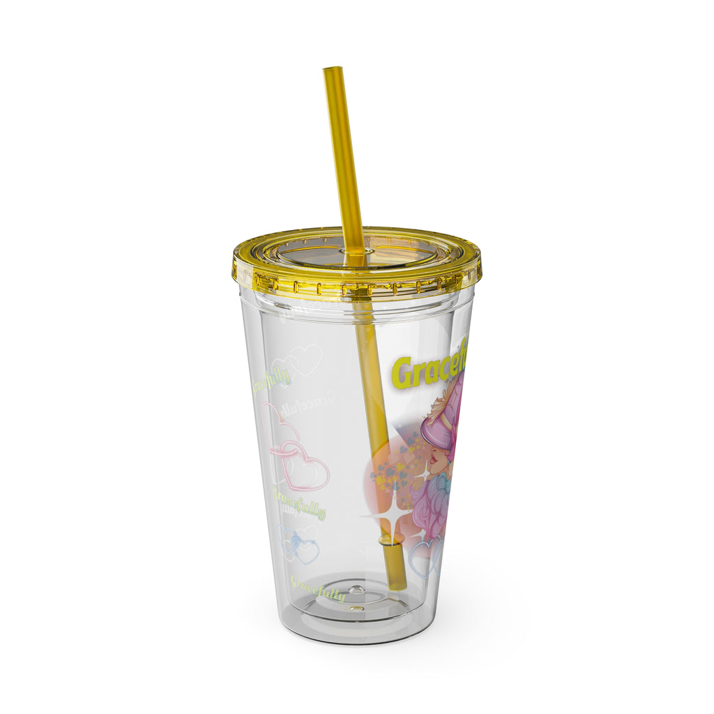 Gracefully Gemini Zodiac Sunsplash Tumbler with Straw 16oz