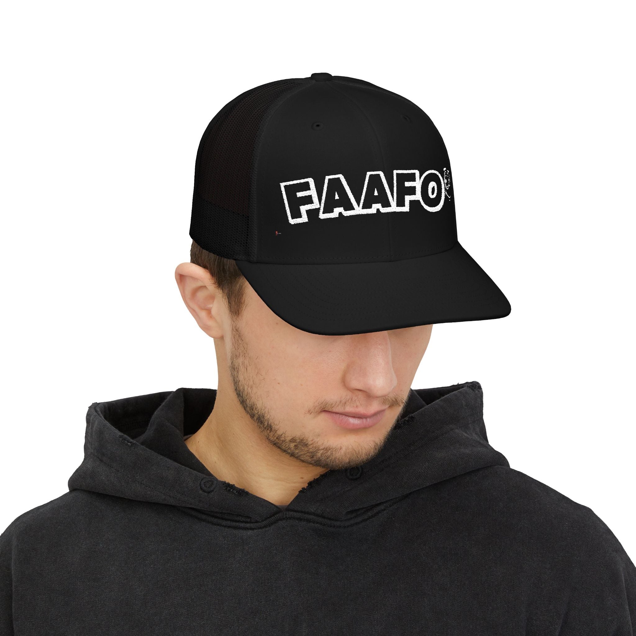 Bold FAAFO Logo Snapback Embroidered Trucker Cap