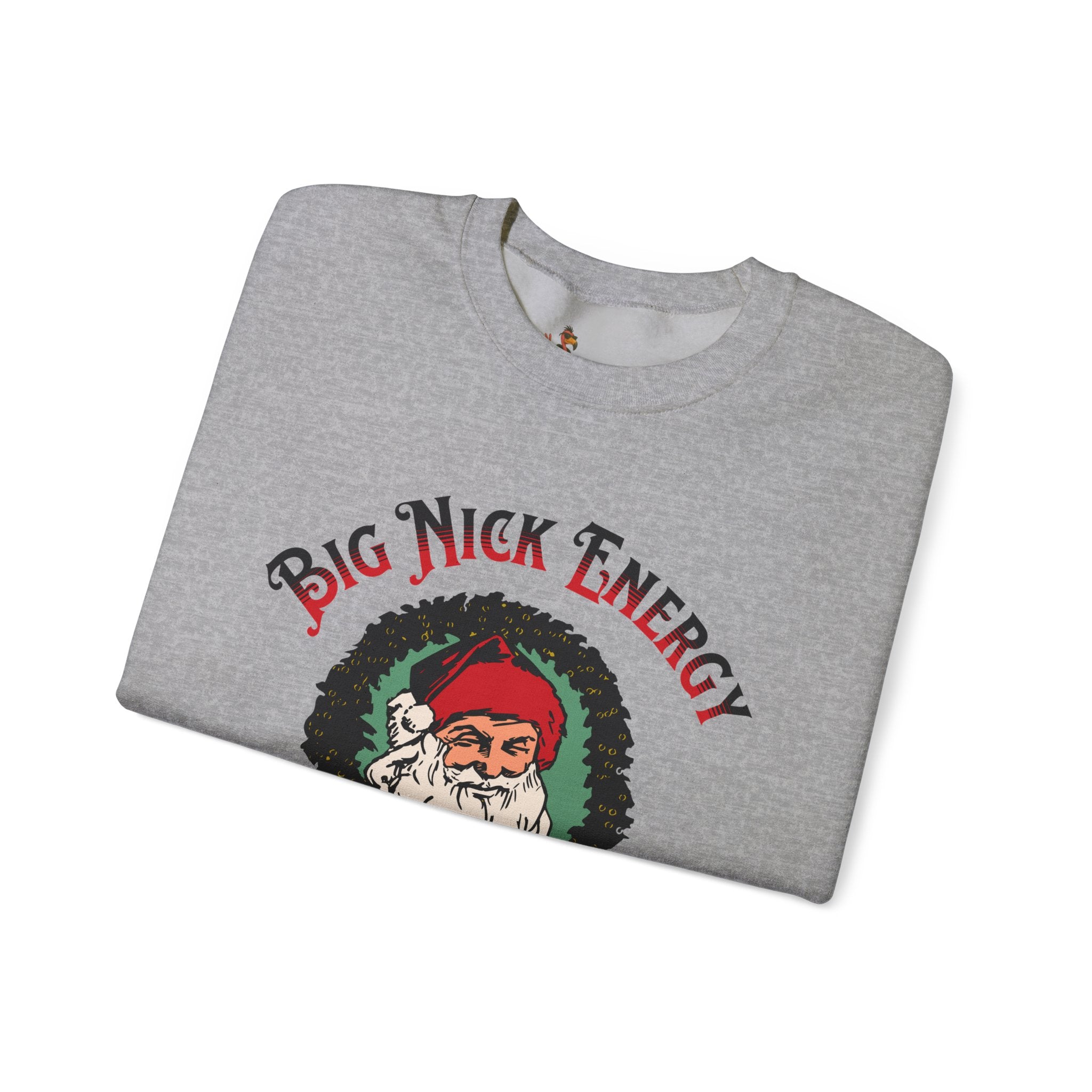 Big Nick Energy Wreath 'I Got Fat Sacks' Vintage Santa Christmas Crewneck