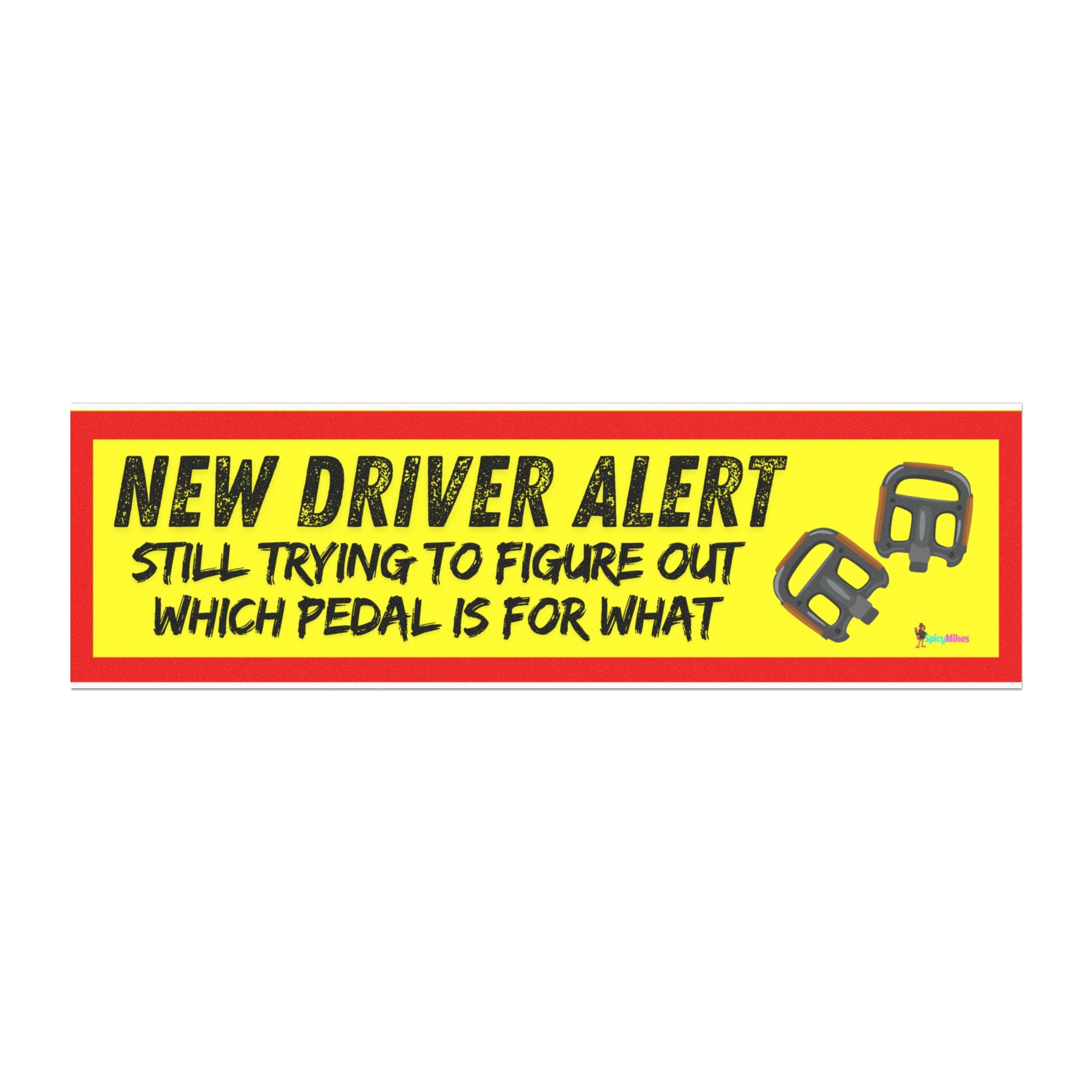 'Which Pedal Is For What' Safety Sign New Driver Alert Car Magnet — Funny