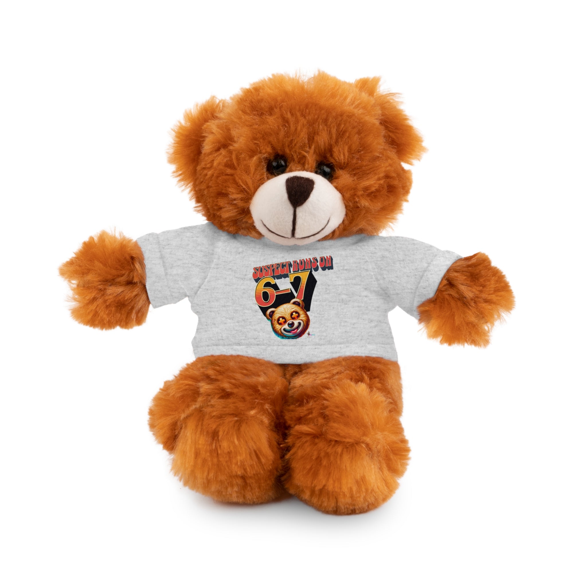 6-7 Teddy Bear wearing Tee – Cute Plush Gift for Kids