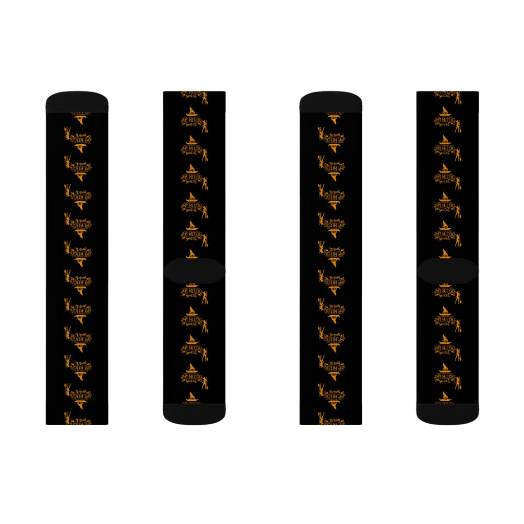 Dont Make Me Flip My Witch Switch Black and Comfy Socks