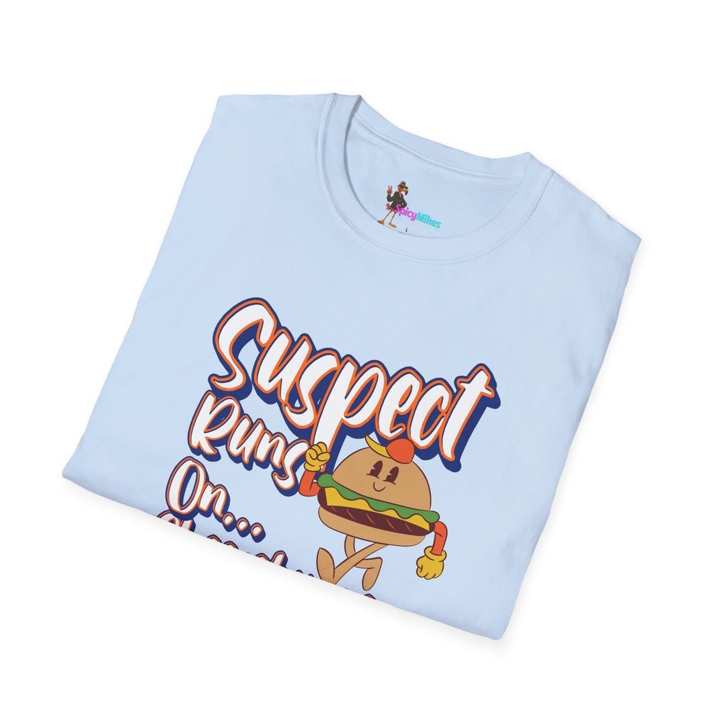 Suspect Runs On...Cheeseburgers Graphic Tee