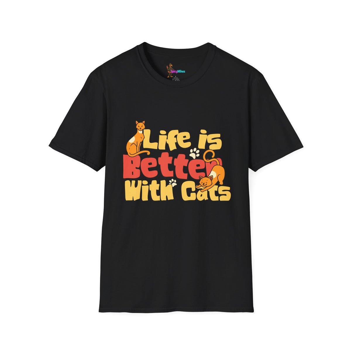 Life Is Better With Cats T-Shirt — Cute Cat Lover Tee