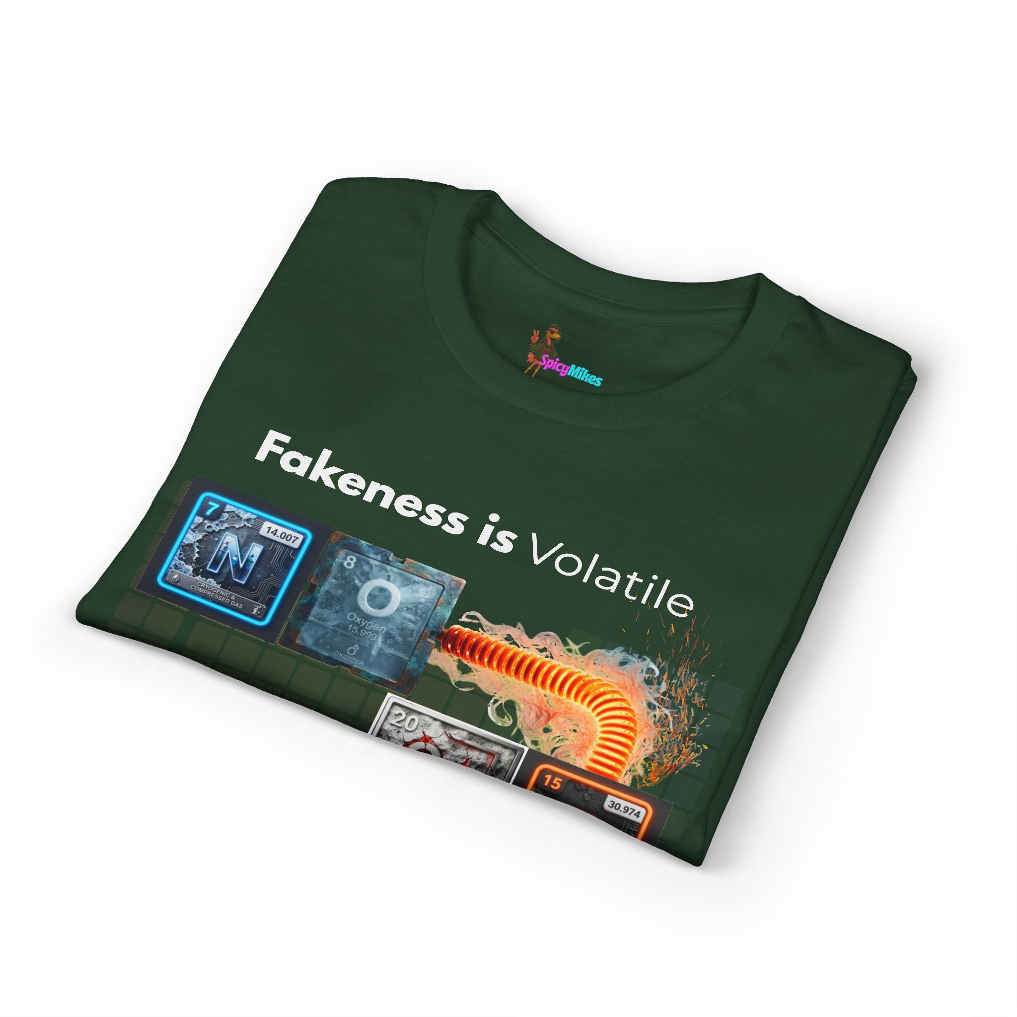 Elemental Nature Graphic T-Shirt — "Fakeness is Volatile to My Elemental Nature"