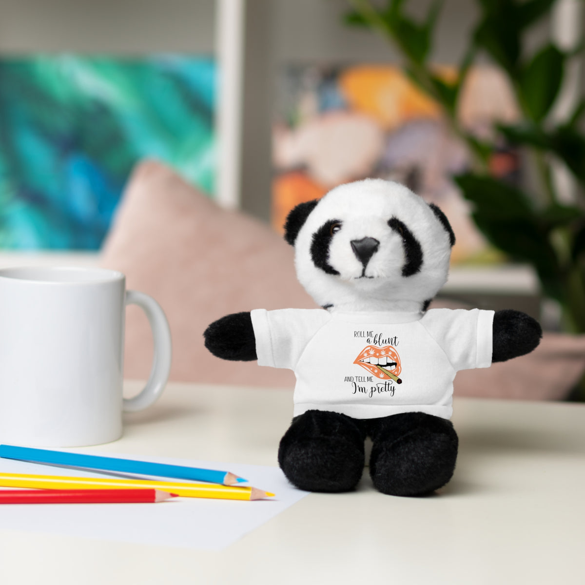Plush Bear for adults with Tee — "Tell Me I'm Pretty" 420 Teddy
