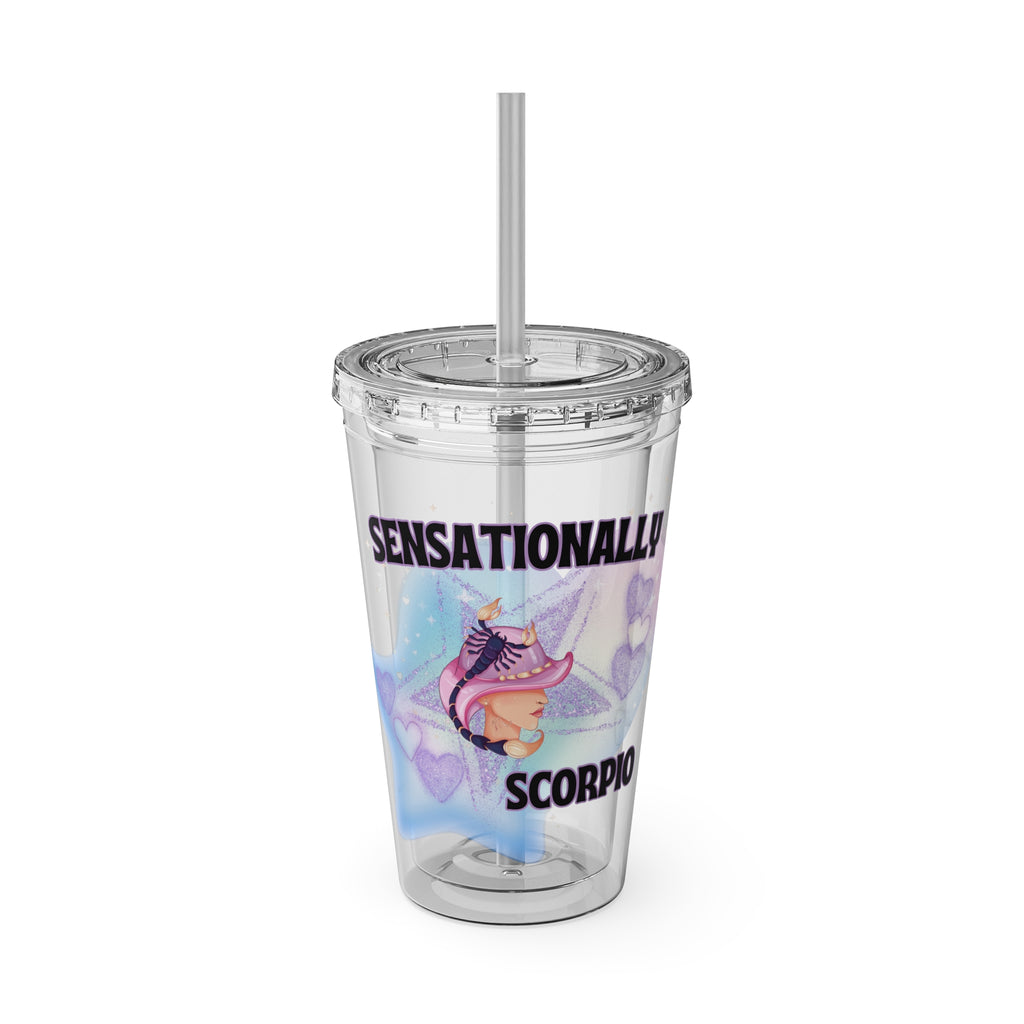 Sensationally Scorpio Zodiac Tumbler with Straw 16oz