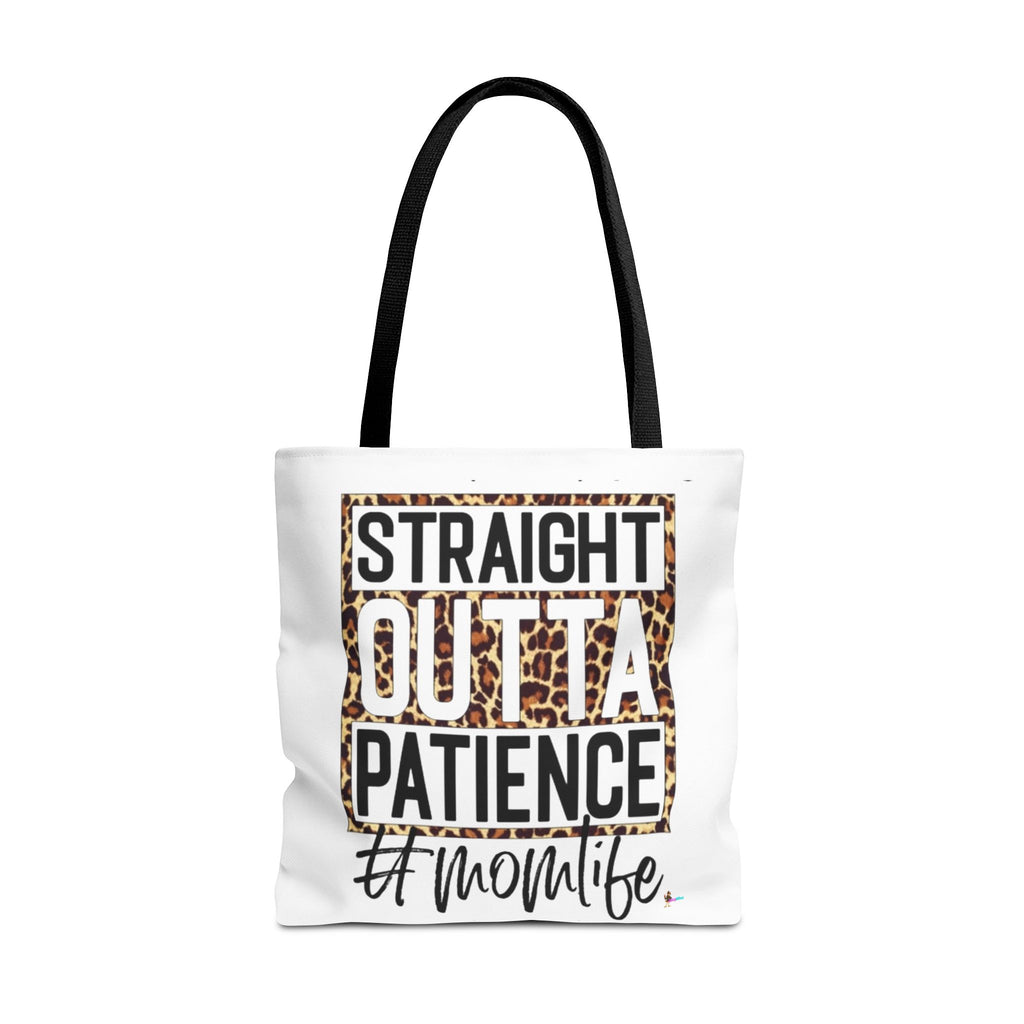 Straight Outta Patience #MomLife  Leopard Tote Bag Funny Mom Gift