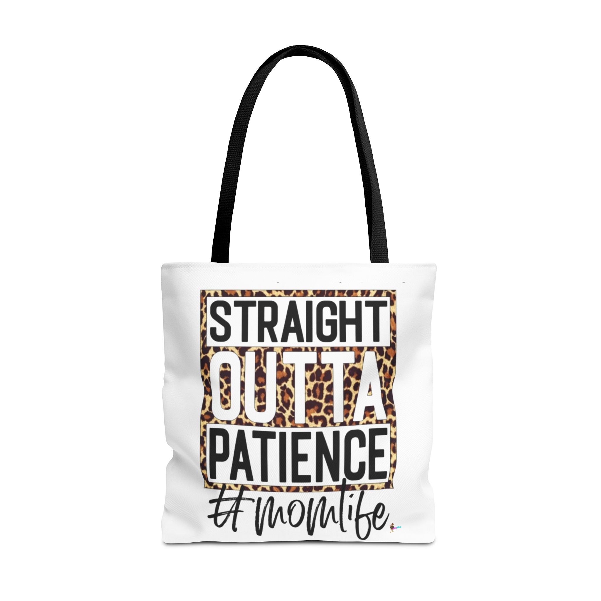 Straight Outta Patience #MomLife  Leopard Tote Bag Funny Mom Gift