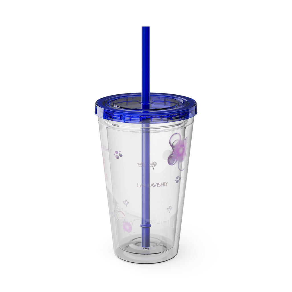Lavishly Libra Zodiac Sunsplash 16oz Tumbler with Straw