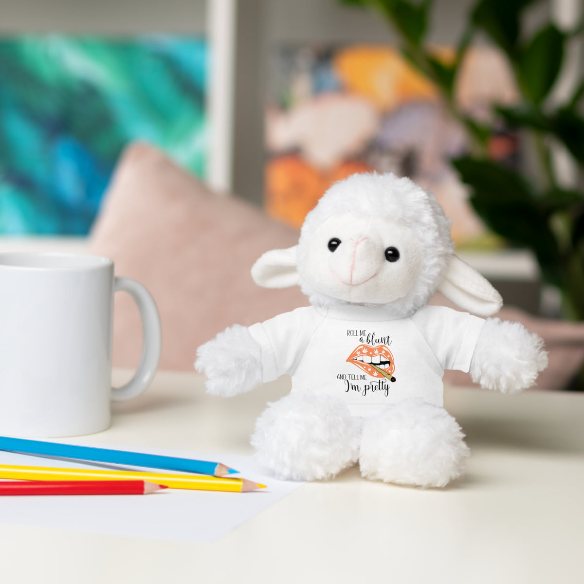 Plush Bear for adults with Tee — "Tell Me I'm Pretty" 420 Teddy